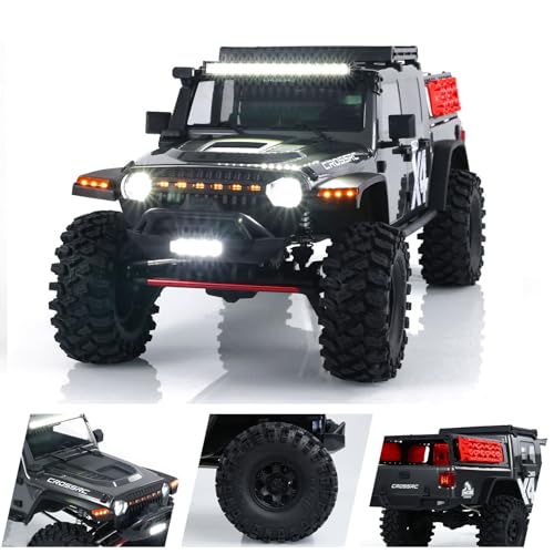 wheelfun CorssRC Emo X4 1/8 4X4 RC Geländewagen ferngesteuertes Rock Crawler Auto Differentialschloss Metallgetriebe Achse 2-Gang-Getriebe Hobby Grade Modell von wheelfun