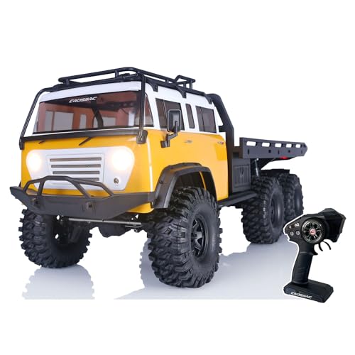 wheelfun CrossRC RC Crawler 6WD Off Road All Terrain Truck 6X6 RTR 2.4Ghz 1/10 JT6 RC Rock Climbing Truck Flatbed Car Modell von wheelfun