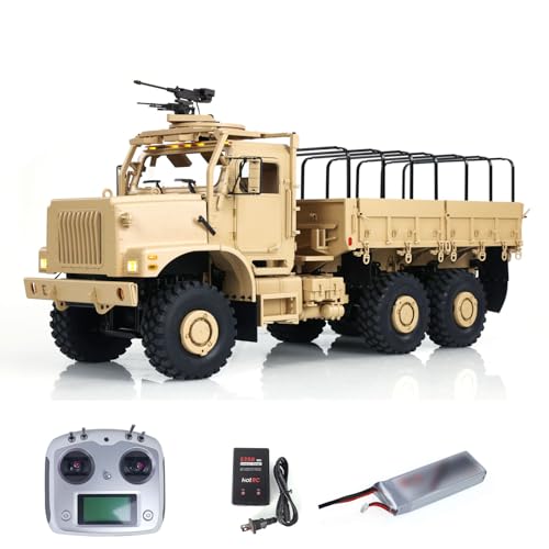 wheelfun CrossRC TC6 RTR Fahrzeug Radio C Militär Truck 6WD Light Sound Smoke Unit Hobby Grade Modell von wheelfun