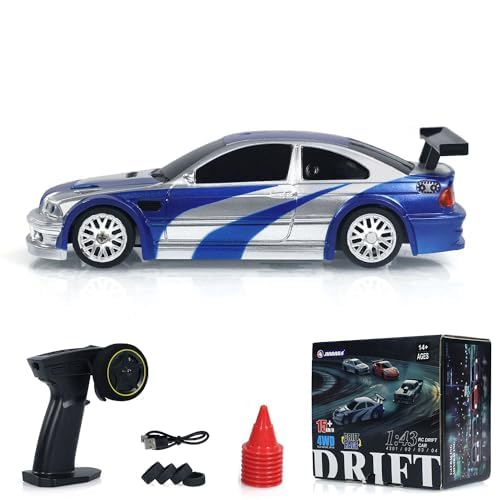 wheelfun WHELFUN RC Drift Car, 1/43 Mini RTR Fernbedienung 4WD -Rennwagen mit LED -Leuchten von wheelfun