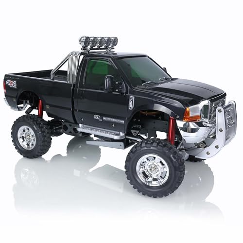 wheelfun HG 1/10 4*4 RC Pickup Truck P410 Rally Car Racing Crawler 2.4G Funkmotor ESC (schwarz) von wheelfun