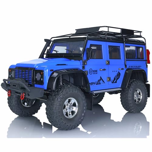 wheelfun HG 1/10 4x4 RC Crawler Auto Geländewagen Kletterfahrzeug P411 Funksteuerung Servo ESC 2-Gang Getriebe Gebürsteter Motor für Hobby von wheelfun