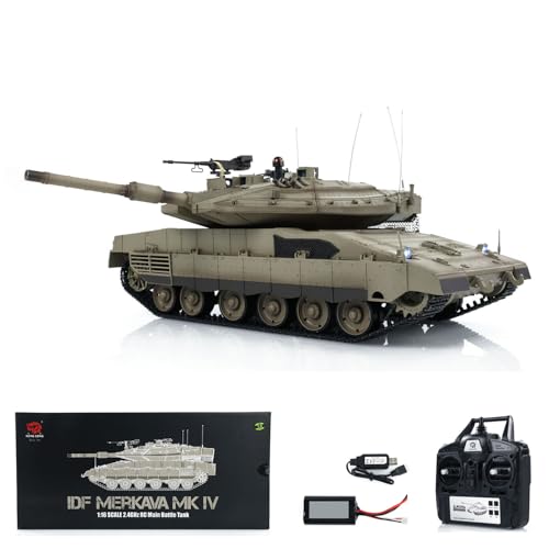 wheelfun Heng Long 1/16 RC Battle Tank IDF Merkava Mk Iv 3958 Turm 360° Drehbares Modell für Hobby BB Shooting Airsoft Panzer That Shoot von wheelfun