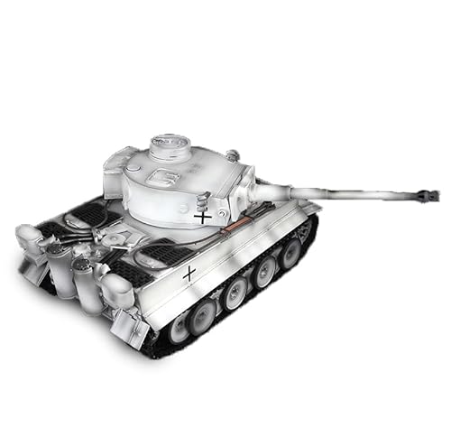 wheelfun Heng Long 1/16 RC Panzer Schnee Deutscher Tiger I 7.0 Kunststoff Ver RTR 340° Drehbarer Turm 3818 Modell für Hobby BB Schießen Airsoft Panzer That Shoot von wheelfun