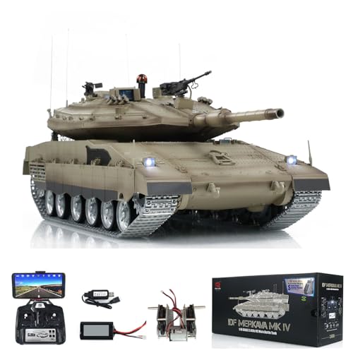 wheelfun Heng Long Ferngesteuerter Panzer 1/16 IDF Merkava Mk Iv Professional Edition Panzer für Hobby BB Shooting Airsoft Tank That Shoot von wheelfun