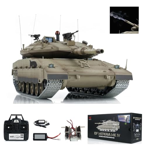 wheelfun Heng Long RC Panzer 1/16 IDF Merkava Mk Iv Open Fire Smoking 360° Turm Rotary for Hobby BB Shooting Airsoft Tank That Shoot von wheelfun