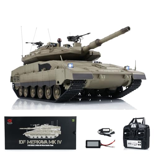 wheelfun Heng Long RC Panzer 1:16 IDF Merkava Mk IV RC Main Battle 3958 Leerlaufrauchen Infrarot Kampf Fahrlicht Ferngesteuerte Panzer BB Shooting Airsoft Panzer That Shoot von wheelfun