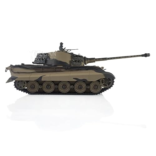 wheelfun Henglong 1/16 7.0 King Tiger RTR RC Panzer 3888A FPV 360° Turm Barrel Recoil Infrarot Kampf Rauchen Generator Hobby Grade Modell BB Shooting Airsoft Tank That Shoot von wheelfun