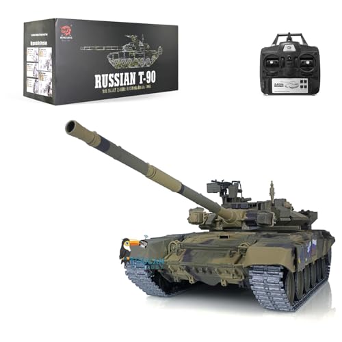 wheelfun Henglong 1/16 7.0 Upgraded Russia T90 RTR RC Panzer 3938W/360° Turm Red Eyes for Hobby BB Shooting Airsoft Tank That Shoot von wheelfun