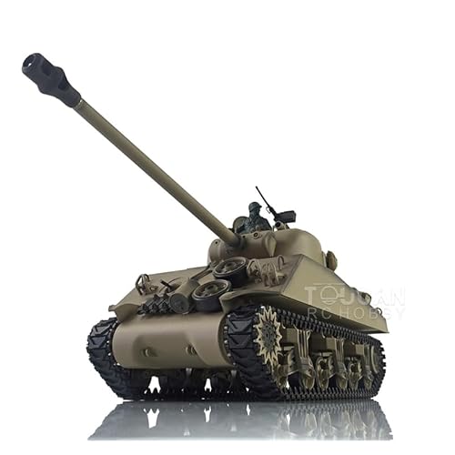 wheelfun Henglong 1/16 Customized 7.0 M4A3 Sherman RC Panzer 3898 Barrel Recoil 360° Metall für Hobby von wheelfun