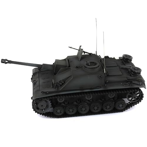 wheelfun Henglong 1/16 Gray 7.0 Upgraded German Stug III RTR RC Tank 3868 Metal Tracks for Hobby BB Shooting Airsoft Tank That Shoot von wheelfun