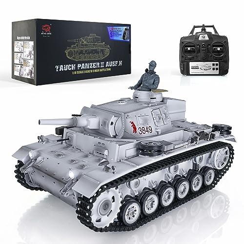 wheelfun Henglong 1/16 Snow 7.0 Upgraded Panzer III H RTR RC Panzer 3849W/360° Turm für Hobby von wheelfun