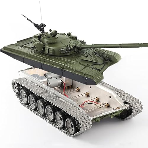 wheelfun Henglong 1/16 T72 Panzer 3939 Metall Chassis Schienen Rad 360° Turm BB Infrarot Tank für Hobby von wheelfun