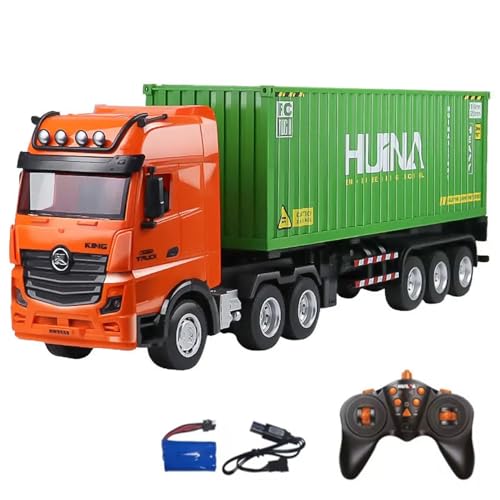 wheelfun Huina 1/18 1317 RC Traktor Auto Container Anhänger LKW 9CH Ferngesteuerte Autos von wheelfun