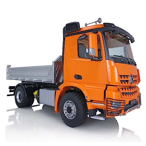 wheelfun Kabolite 4 * 4 RC hydraulischer Dumper LKW 1/14 K3362 Kipper Differenzschloss Motor ESC Servo Licht Sound System ST8 Radio Controller Hobby Grade Modell gemalt Orange von wheelfun