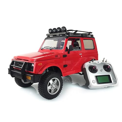 wheelfun Kapodaster 1/6 RC Crawler Auto Unmontiert SIXER1 Samurai Motor ESC Servo Dachträger Licht I6S Radio Aktualisierte Edition RC Klettern Truck Modell Rot von wheelfun