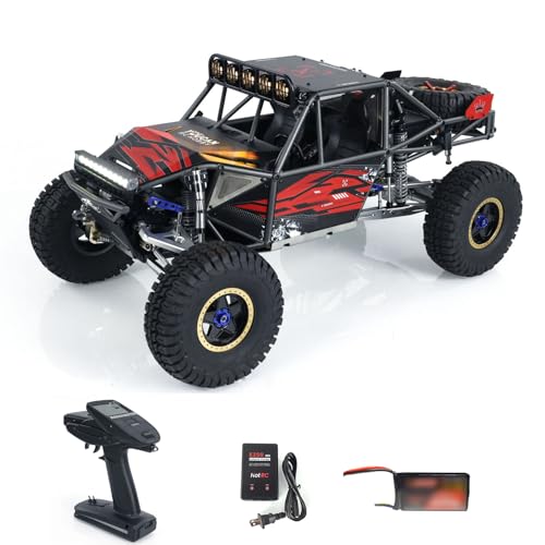 wheelfun Kapodaster 1/8 U4 RC Crawler Truck 2 Geschwindigkeiten Raucheinheit Motor Servo ESC Licht Sound System Fernbedienung Rennwagen CD1582X von wheelfun