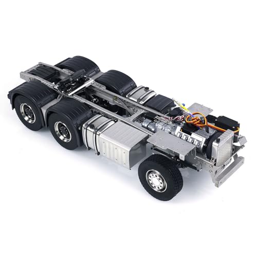 wheelfun Metall-Chassis 6x6 3-Gang-Getriebe für 1/14 Maßstab RC-Traktor LKW 3363 Auto Modell RC Hobby Modelle von wheelfun