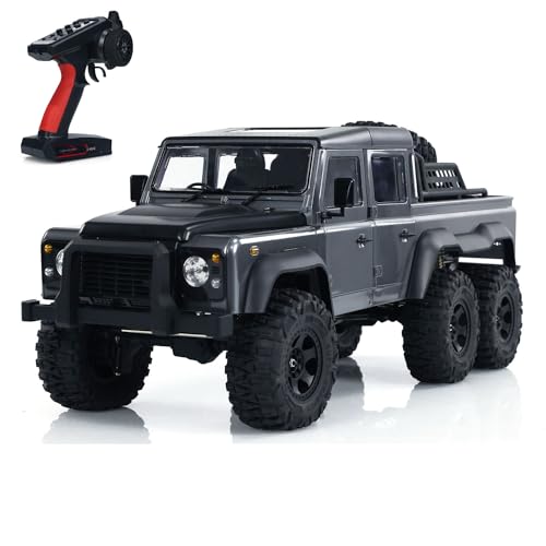 wheelfun RC Pick-up 6WD Rock Crawler 1/10 Maßstab Off-Road Truck Lichter Geräusche 2 Geschwindigkeiten von wheelfun