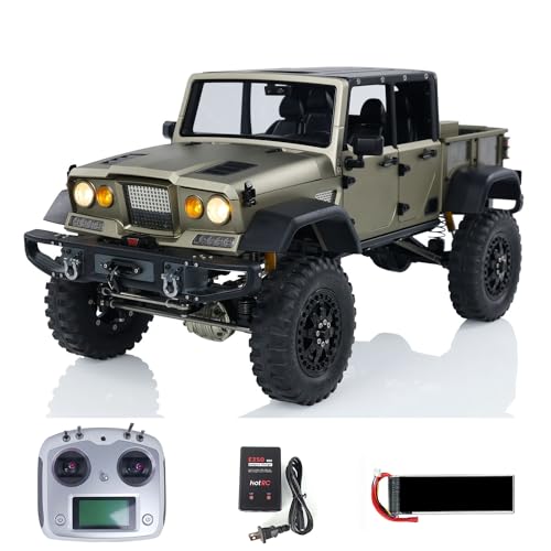 wheelfun RTR 1/10 TW-715 RC Off-Road Metal Crawler Climb Truck Sounds Lights Smoke Light Sound System von wheelfun