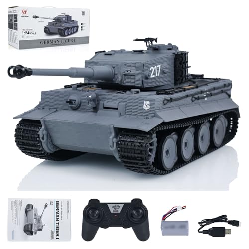 wheelfun Taigen 1/24 RC Kampfpanzer Tiger I Fernbedienung Militärpanzer Infrarot-Kampf RC Hobby Modelle von wheelfun