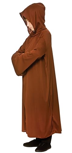 Wicked Costumes Kids Boys Hooded Robe Fancy Dress - Black, Brown and Grey (Brown) von Wicked Costumes