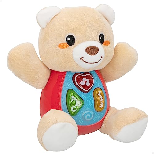 winfun 46859 Interaktiver Teddybär, für Babys, +3 Monate, flauschig, Spielzeug für die erste Kindheit, mit Melodie und Lichter von winfun