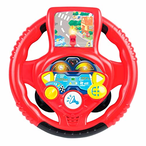 winfun 7301080 Volante conducción Activity Con Luces y sonidos Kinderlenkrad mit verschiedenen Aktivitäten, Lichtern und Geräuschen, Mehrfarbig von winfun