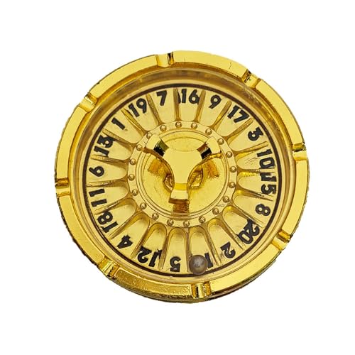 wirlsweal Roulette-inspiriertes Würfel-Metallset D20 Fidget Spinner Heavy Duty Zinklegierung Vintage Dragon Drehbarer Fingerspitzen-Gyro RPG-Rollenspiel Golden von wirlsweal