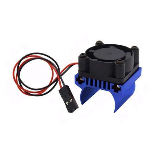 wisoolkic 1Pcs Aluminium Motor Kühlung Kühlkörper Metall Kühlkörper für 1/18 RC Crawler Auto TRX4 TRX4 M Motor Fan Upgrade Teile, Blau von wisoolkic