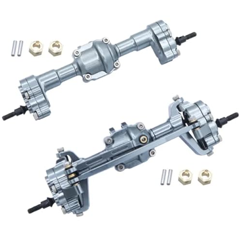 wisoolkic 2 Stück Aluminiumlegierung vorne Hinterachse für FCX18 FCX24 1/24 Crawler Protector RC Auto Zubehör Ersatzteile, Titan von wisoolkic