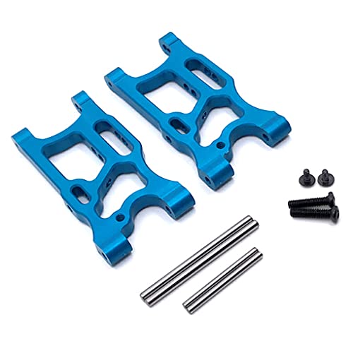 wisoolkic 2 Stück ferngesteuerte Autos Metall Frontschwinge Ersatzteil Upgrade Modifikation Ersatz für WLtoys 144010 144001 144002, Blau von wisoolkic