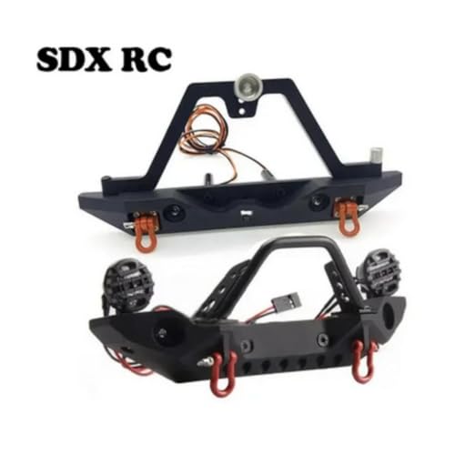 wisoolkic 2 stücke Aluminium Legierung Vorderen Und Hinteren Stoßfänger Für SCX10 TRX4 TRX6 1/10 Crawler Tragen beständig RC Auto Zubehör ersatz Teile von wisoolkic