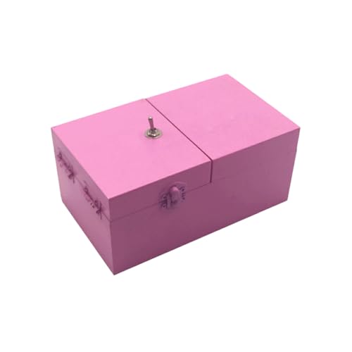 wisoolkic Elektronische nutzlose Box aus Holz, lustiges und entspannendes Spielzeug zum Stressabbau. Umweltfreundliche und geruchlose nutzlose Holzbox , Rosa von wisoolkic