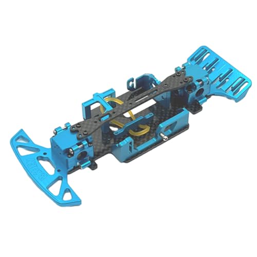 wisoolkic RC Auto montiert Chassis Rahmen kompatibel mit Wltoys 1/28 K969 RC Auto Metall Upgrade Teile RC Auto montiert Chassis, Blau von wisoolkic