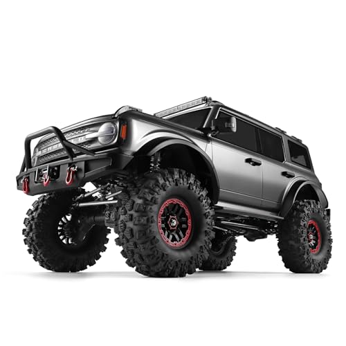 wisoolkic Wltoys 104020 RTR 1/10 2,4G 4WD RC Rock Crawler Automodelle Spielzeug Proportionale LED Lichtfahrzeuge Klettern LKW Links abbiegen, Windengrau von wisoolkic