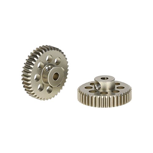 wisspair 2 Stück 48DP 3,175 mm 40T Ritzel Motor Gear für RC Car Brushed Brushless Motor von wisspair