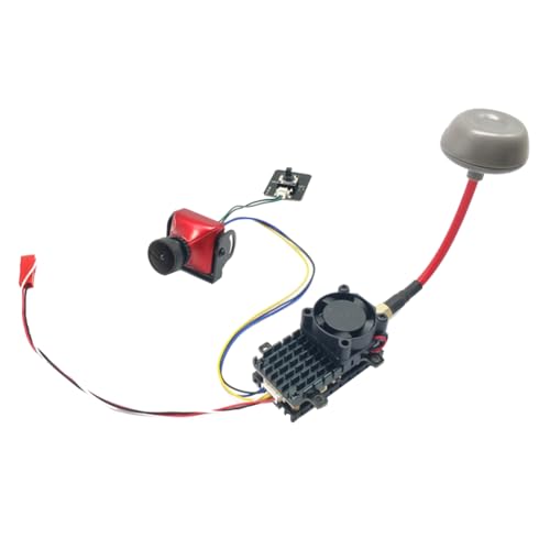 wisspair 5,8 GHz 2 W FPV VTX Transmitter + CCD 800TVL CAM+Antenne FPV 2000 MW 48CH Audio Video Sender für FPV-Drohne Reichweite von wisspair