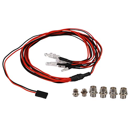 wisspair 6er-Set LED-Leuchten 2 2 Rot 2 Blau für 1/10 1/8 SCX10 D90 RC Car von wisspair