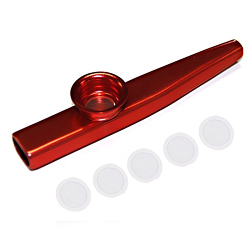 wisspair Kazoo aus Aluminiumlegierung mit roter Membran von wisspair