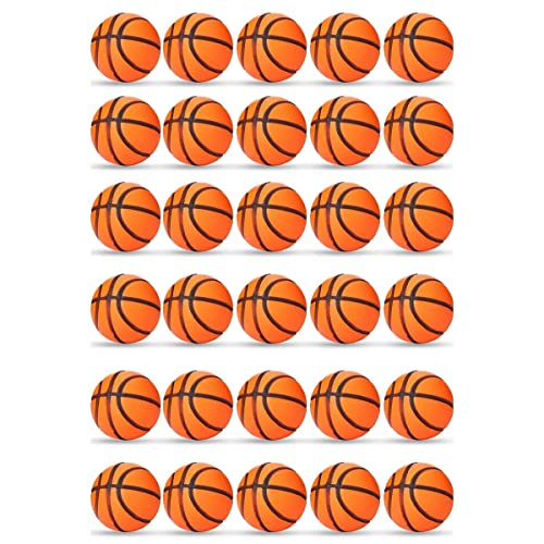 wisspair Mini-Basketball, 30 Stück, Mini-Basketball, Anti-Stressball, Basketball, Springball, Mini-Sportball aus Schaumstoff, für Schulausgleich von wisspair