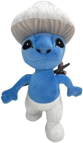 wiztex Blue Schlümpfe Kuscheltier - 25 cm Plüschtier Schwarz gestickte Augen & Pilzhut Smurffs - Hohe Qualität pp Baumwolle Schlumpff Spielzeug - Anime Plush Geschenk für Kinder & Fans von wiztex