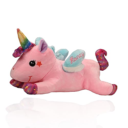 Wiztex Einhorn Kuscheltier - 40 cm Niedlich Einhorn Stofftier - Waschbar Einhorn Plüschtier - Unicorn Toy Geschenk für Kinder für Halloween, Weihnachten und Geburtstagsfeier (Rosa) von wiztex