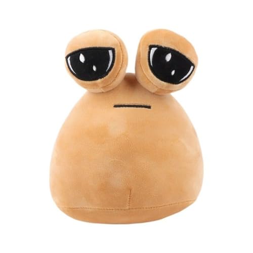 wiztex Pou Kuscheltier - Sad Pou Aliien Plüschtier Verpackt in Deutschland - Anime Plush Toy Geschenk für Kinder und Fans zu Halloween und Weihnachten (Sad Beige Pou) von wiztex