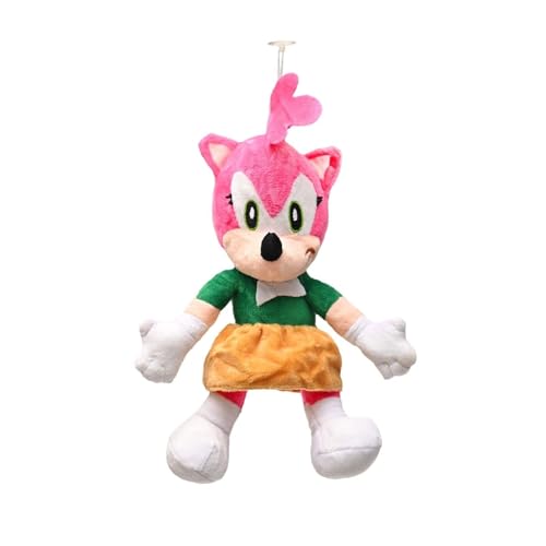 wiztex 28 cm Sonick Kuscheltier - Amy Rose Sonic Hog Videospiele-Serie - Gestickte Schwarze Augen Plüschtier - Sonick Spielzeug für Geschenk und Dekoration von wiztex