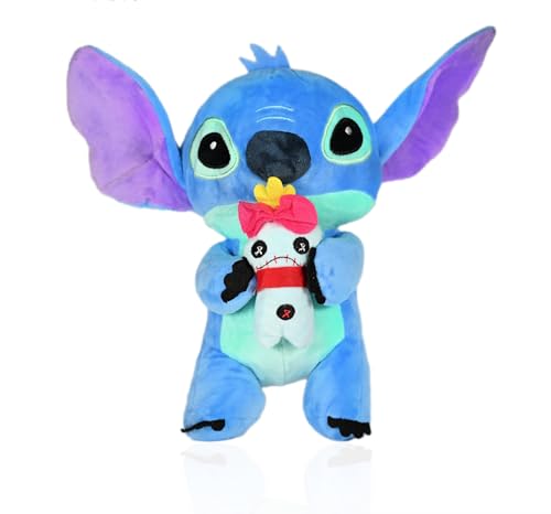 wiztex Stitch Plüschtier - Blau Weiches und Lustiges Kuscheltier | Disney Plüschtier für Jugendliche und Spielefans (Blau) von wiztex