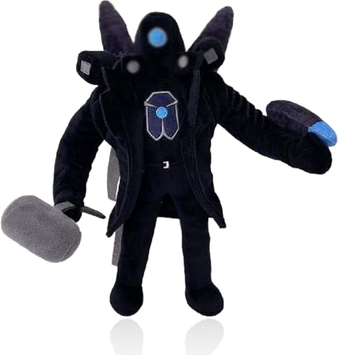 wiztex Titan Kamera Man Kuscheltier - 33 cm Schwarz Tittan Speakerman - YouTube-Vedio skibide Figuren Plüsch Geschenk für Kinder und Fans für Halloween Weihnachten und Geburtstag Party von wiztex