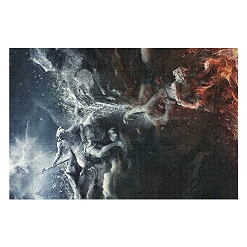 wmyzfs-Himmel und Hölle Griechische Mythologie Poster 1000 Teile Holzpuzzle für Erwachsene Kinder Pädagogisches Puzzle Spielzeug Jw72MzHolzpuzzle(75x50cm) von wmyzfs