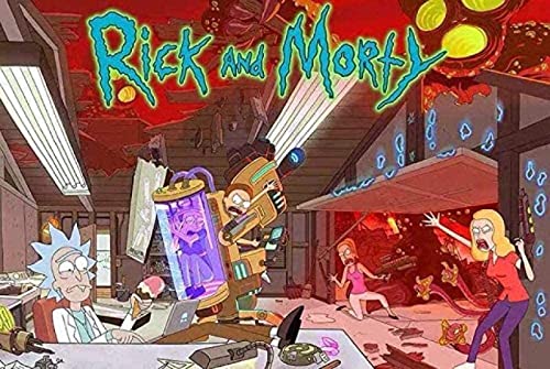 wmyzfs-Puzzle 1000 Teile Puzzle Erwachsene Spiel Puzzle Spielzeug Rick and Morty Kinder Dekompression Puzzle Geschenke von wmyzfs