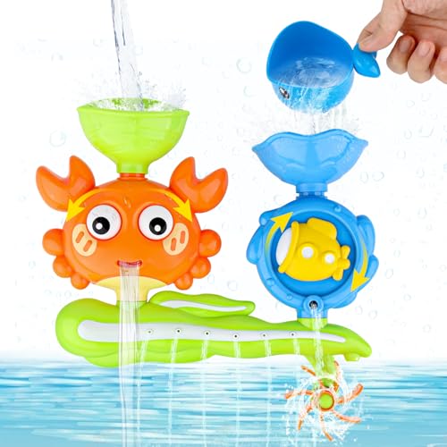 Badewannenspielzeug, Badetiere Baby Schimmelfrei Badespielzeug Baby ab 1 2 3 4 Jahr Mit Saugnapf, Wasserspielzeug Kinder Badewanne Mit Spritzfunktion Und Zahnrad, Wasserspielzeug Kinder ab 6-18 Monate Badewannenspielzeug, Badetiere Baby Schimmelfrei Badespielzeug Baby ab 1 2 3 4 Jahr Mit Saugnapf, Wasserspielzeug Kinder Badewanne Mit Spritzfunktion Und Zahnrad, Wasserspielzeug Kinder ab 6-18 Monate von wokdsbl